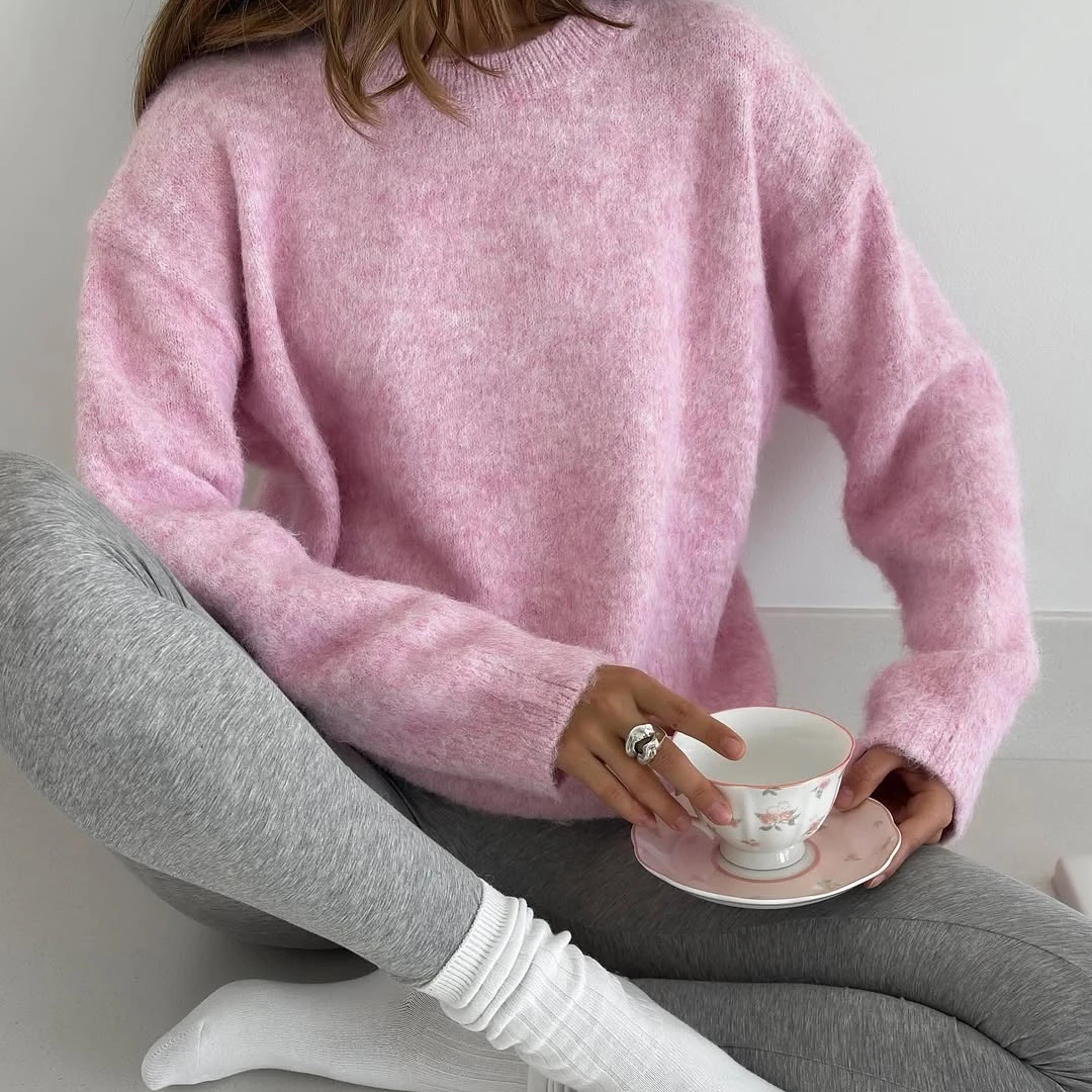 Pull Femme Col Rond Oversize