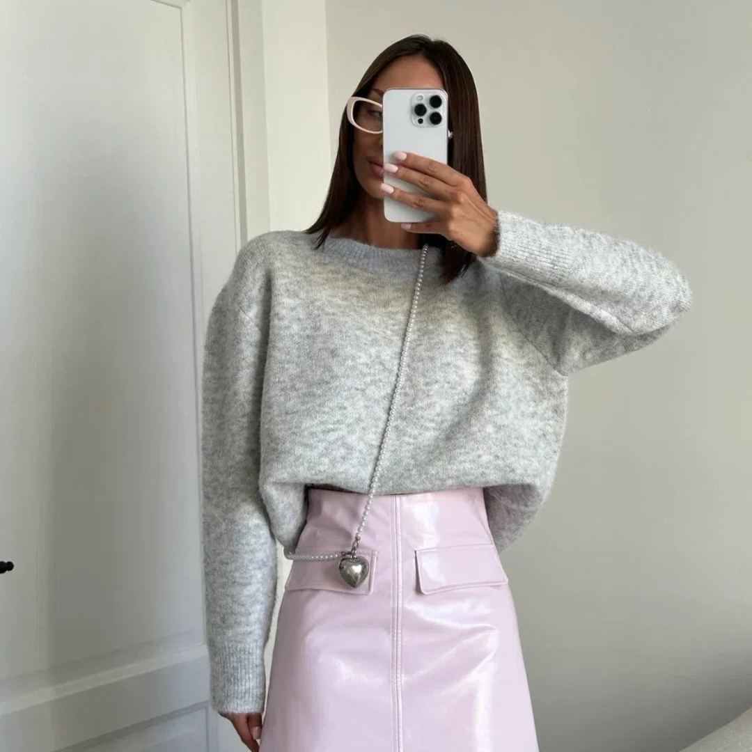 Pull Femme Col Rond Oversize